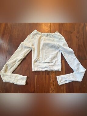 FREE PEOPLE FP MOVEMENT Ribbed top with cutouts XS WHITE SOOOO CUTE